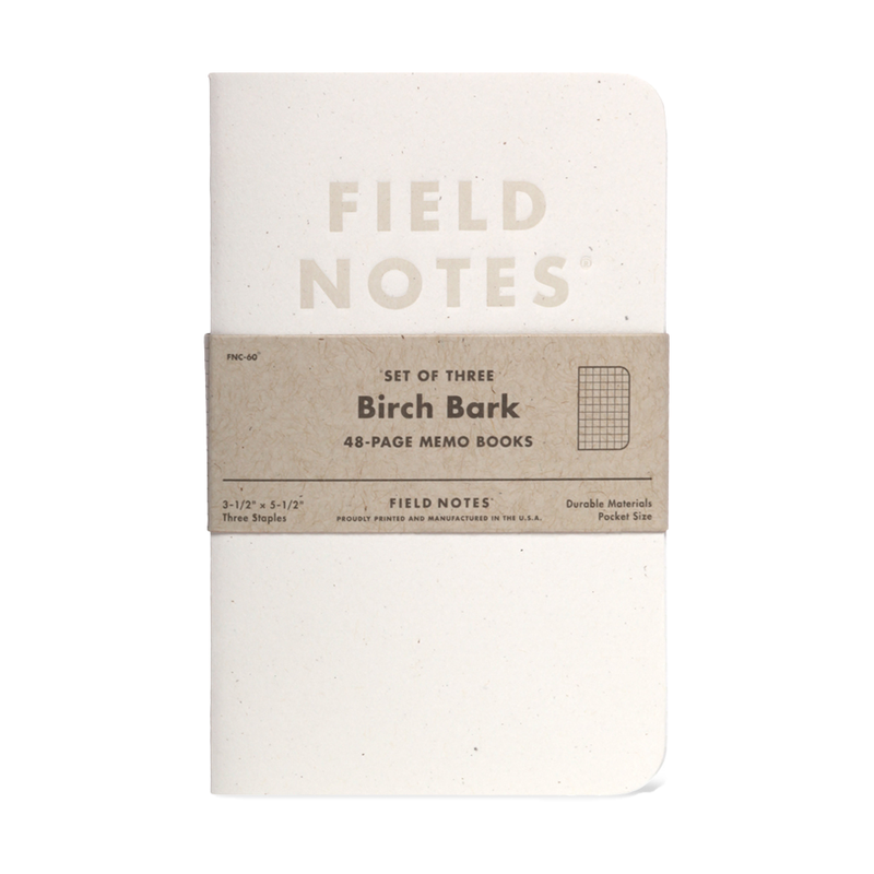 Birch Bark Field Notes 3-pack