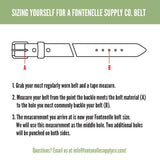 Informational diagram on how to measure belt