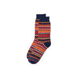 Trench Fairisle Sock Navy