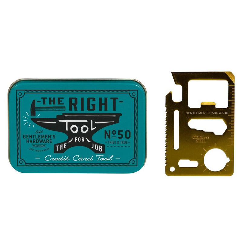 Photo of the Gentlemen's Hardware Credit Card Tool and container