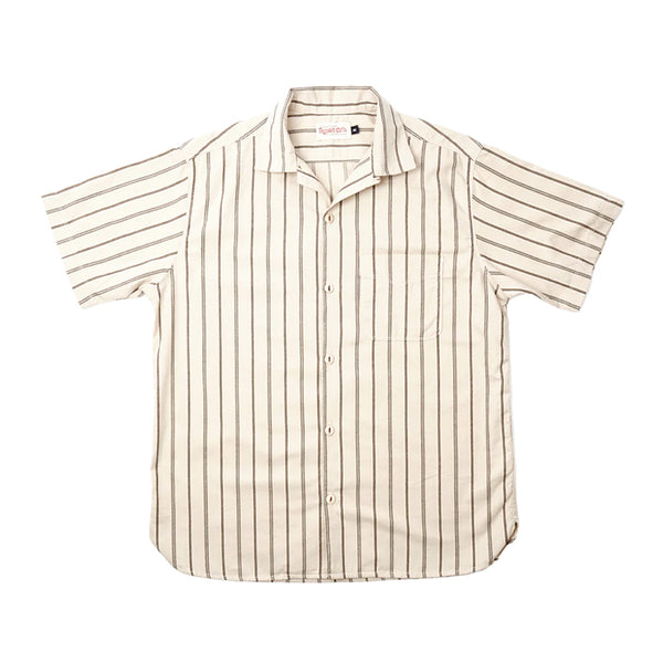 Hawaiian Shirt in Stone Stripe