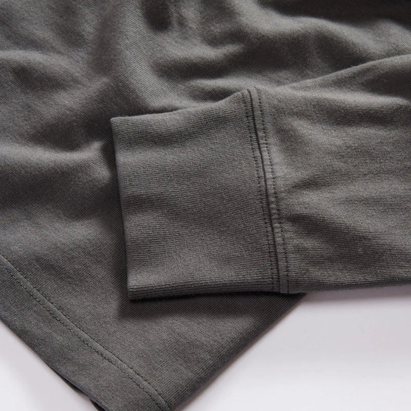 The Organic Cotton Henley | Faded Black
