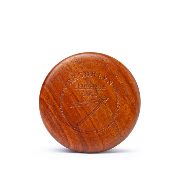 Top view of Brooklyn Grooming's Dark Oak Shaving Bowl