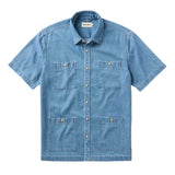 Taylor Stitch Gulf Shirt in washed indigo twill
