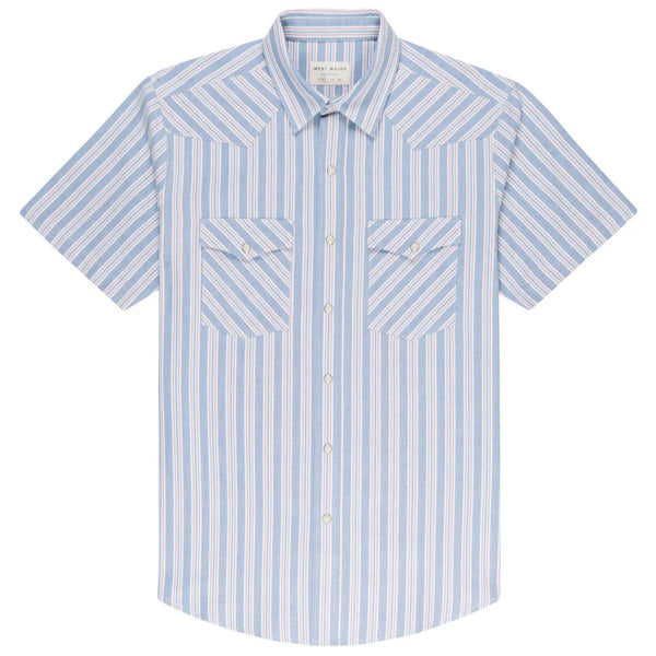 West Major Red Blue Stripe Oxford