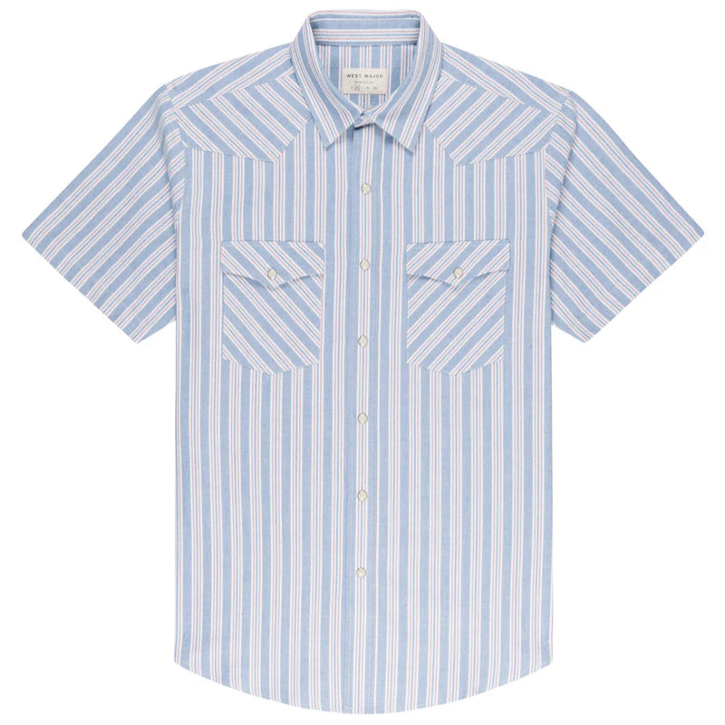 West Major Red Blue Stripe Oxford