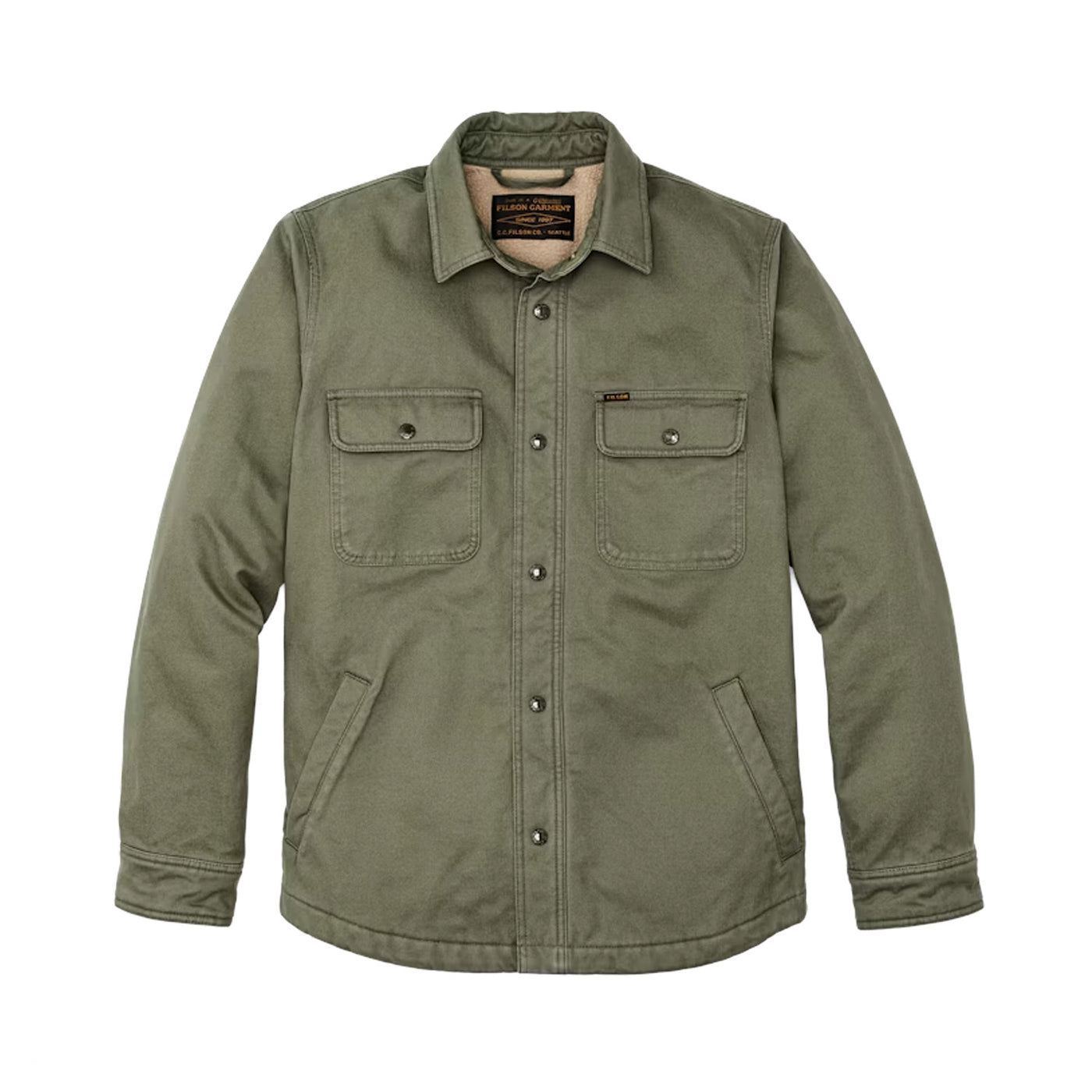 Fleece Lined Jac Shirt | Service Green – Fontenelle Supply Co.