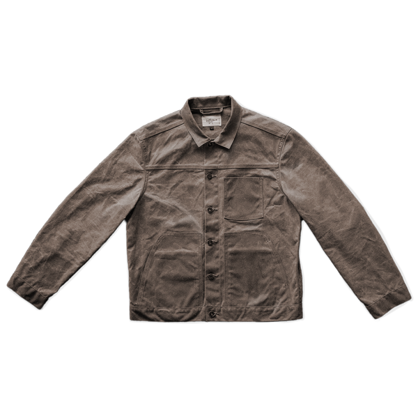 Loyal Strickland Wayman Waxed Canvas Jacket in Dark Oak