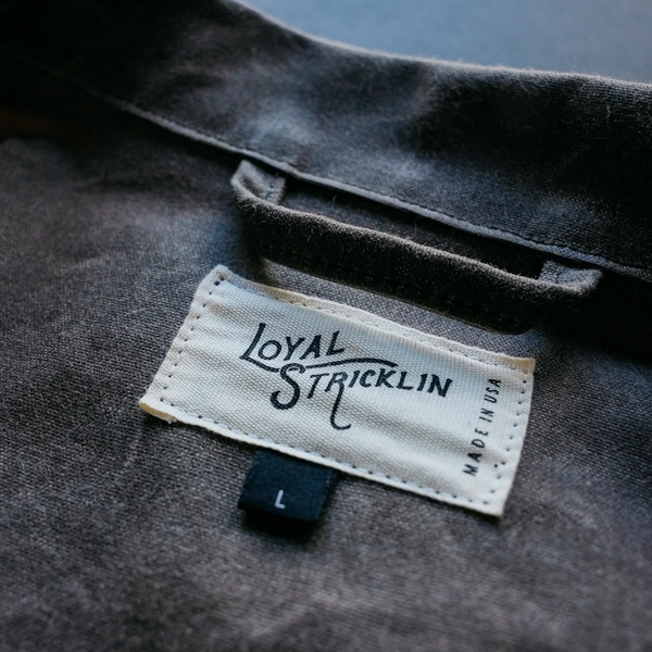 Loyal Strickland Wayman Waxed Canvas Jacket in Dark Oak