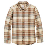 Bridge and Burn Larson shirt in color  Latte plaid