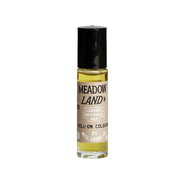 Roll-on cologne bottle by Meadowland on a white background