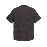 Back of Nearly Black Cuba Waffle Shirt