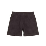 Back of Nearly Black Porto Waffle Shorts