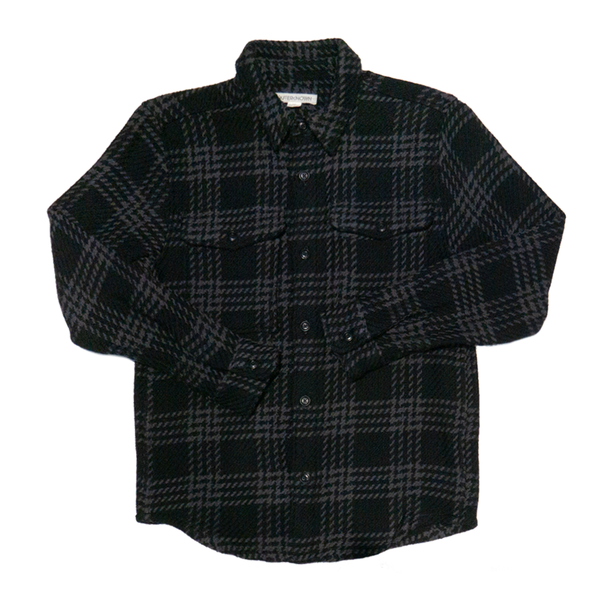 Outerknown Cloud Weave Shirt in Shadow Blake Plaid