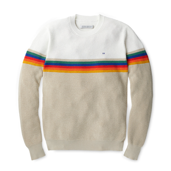 Outerknown Nostalgic Sweater in Oatmeal Rainbow
