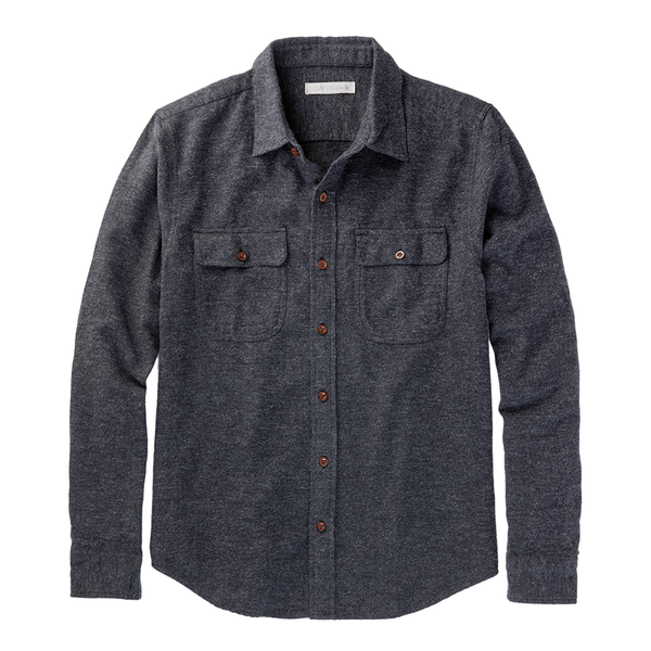 Outerknown Transitional Flannel Utility S Charcoal Jaspe