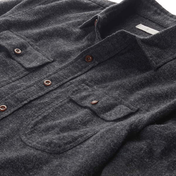Outerknown Transitional Flannel Utility S Charcoal Jaspe