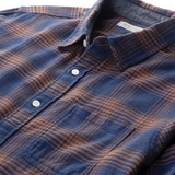 Outerknown Transitional Flannel in Midnight Blue Hazelton Check