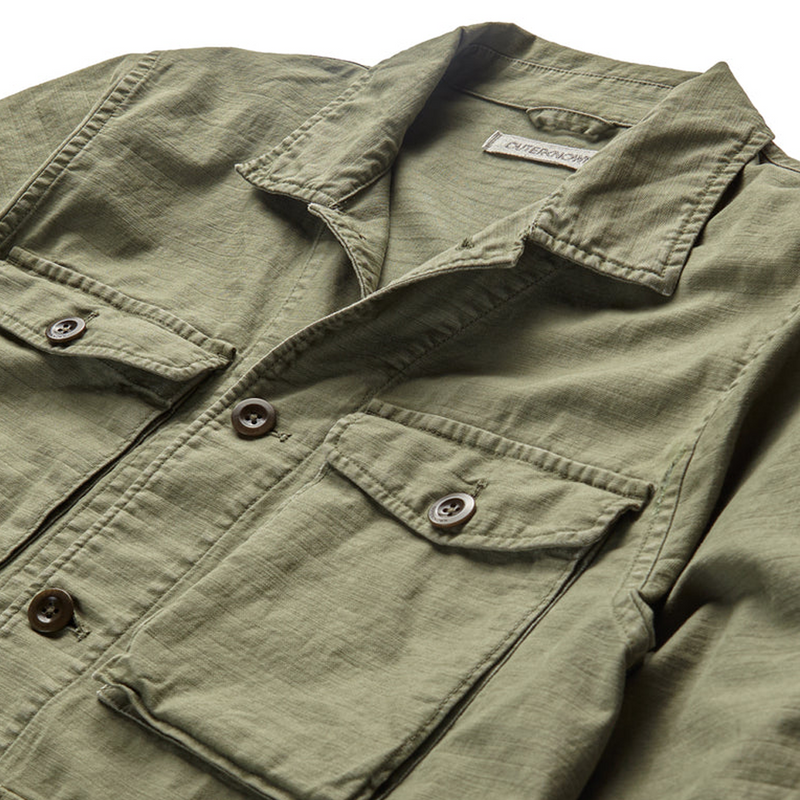 Outerknown Utilitarian Chore Coat in Olive Drab