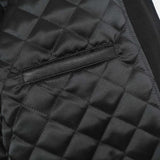 Close up of inside pocket with quilted lining