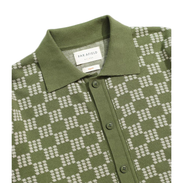 Zigger Knit Shirt - Criss-Cross Green