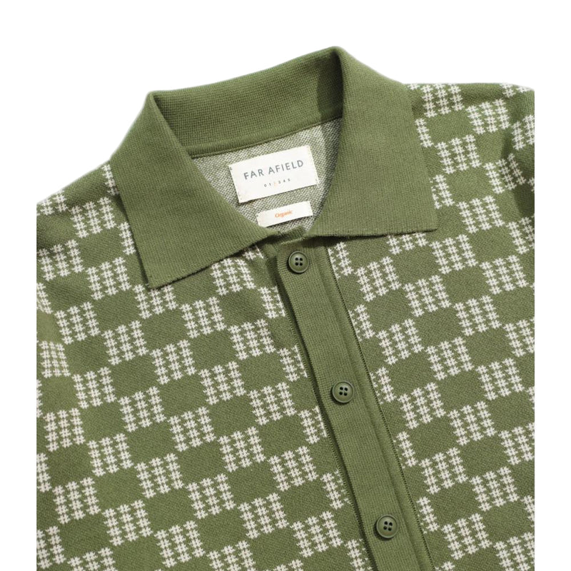 Zigger Knit Shirt - Criss-Cross Green