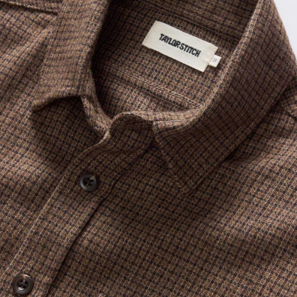 The Saddler Shirt | Burnt Caramel Check Wool – Fontenelle Supply Co.
