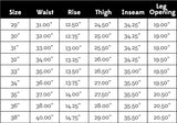 Modesto Size Chart