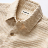 Taylor Stitch Point Shirt in Natural Sashiko Close up