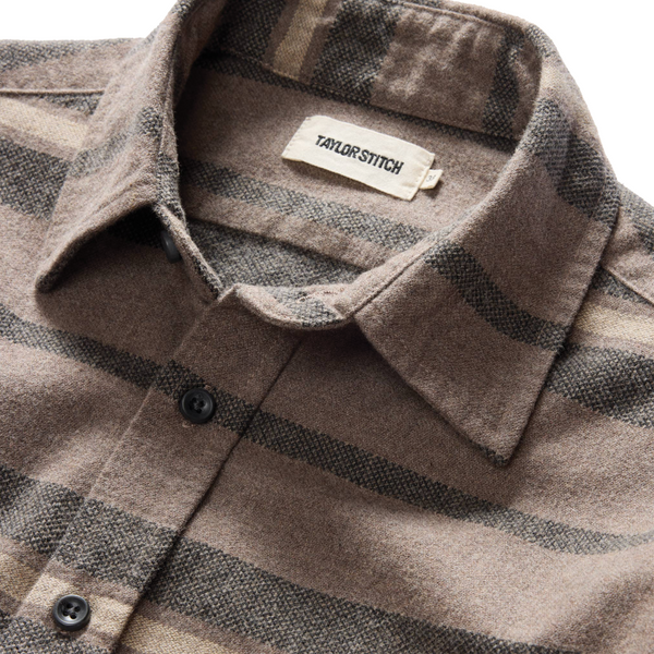 Taylor Stitch Yosemite Shirt in Graystone Heather Stripe