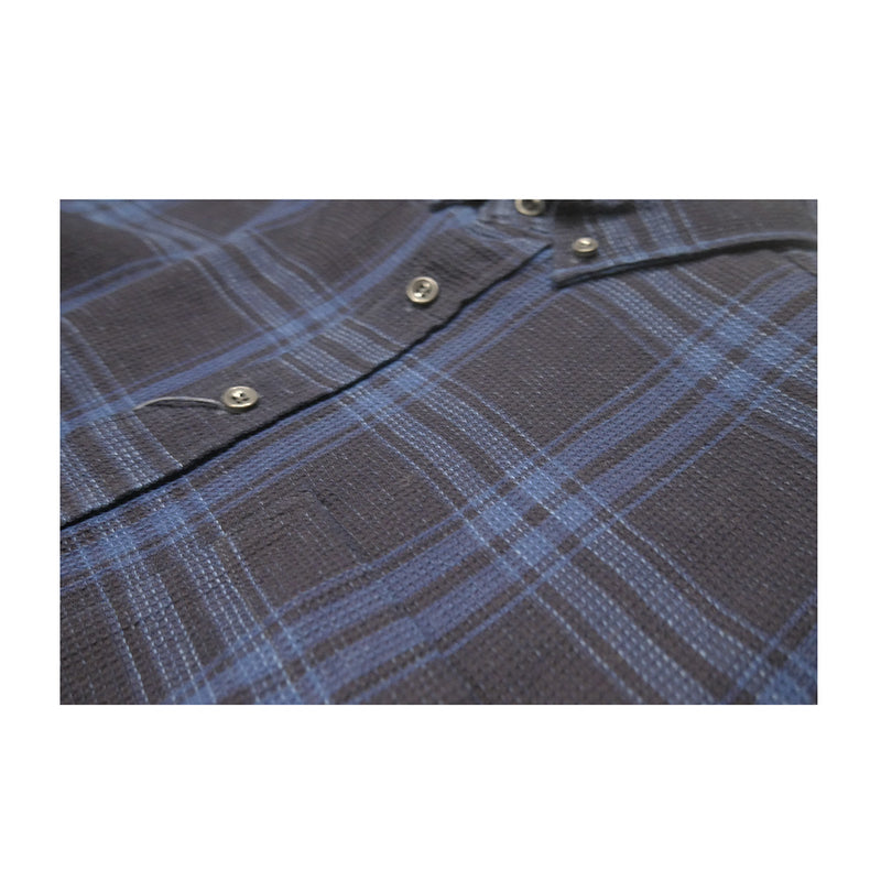 The Jack | Deep Indigo Plaid Waffle