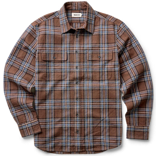 Brick plaid shirt on a white background