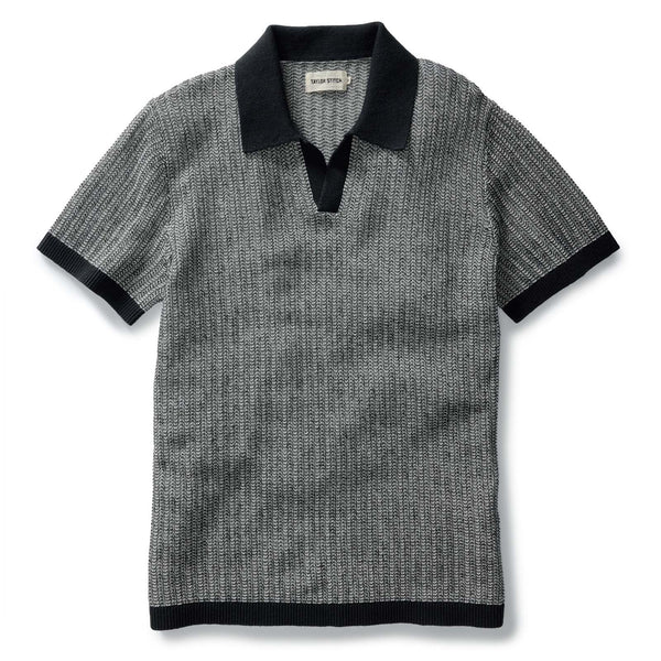 Valencia Sweater Polo in Coal Scallop