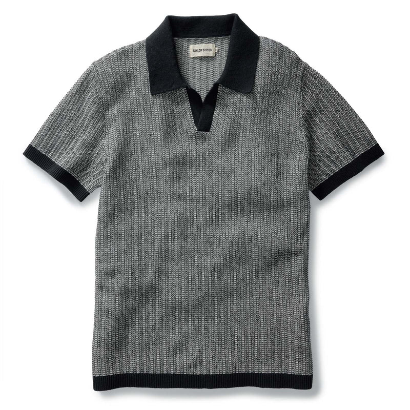 Valencia Sweater Polo in Coal Scallop
