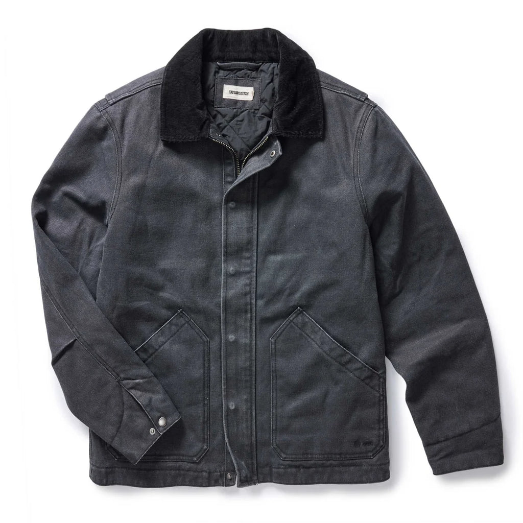 The Workhorse Jacket | Coal Chipped Canvas – Fontenelle Supply Co.