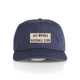 canvas patch hat des moines baseball club design