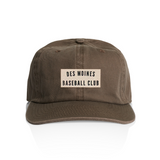 canvas patch hat des moines baseball club design