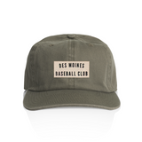 canvas patch hat des moines baseball club design