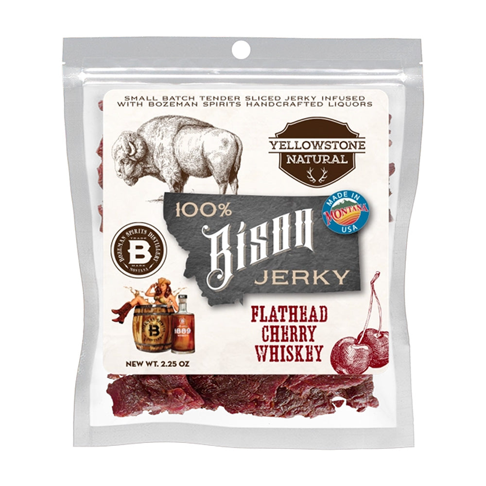 Yellowstone Bison Flathead Cherry Whiskey Jerky Fontenelle Supply Co.