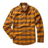 "Taylor stitch yosemite button down collared shirt mustard and saffron buffalo check"