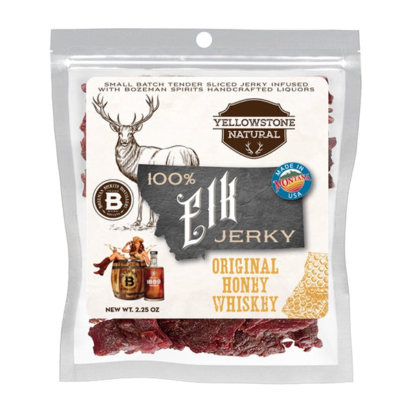 "package of elk honey whisky elk jerky"