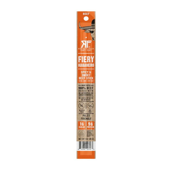 "orange and brown and white package of tubed beef jerky"