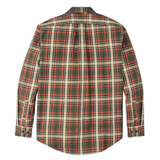 Filson Lightweight Alaskan Guide Shirt in Silver Pine Burnt Red Plaid back