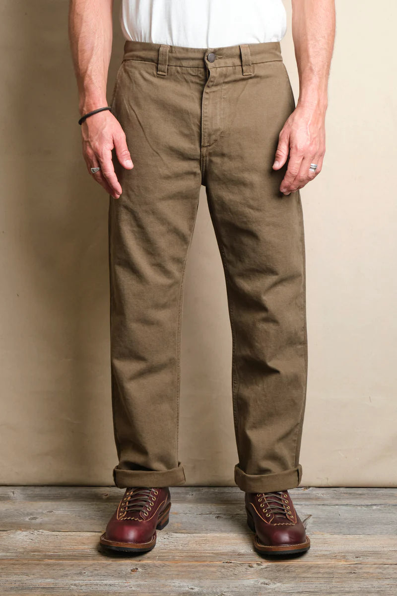 Freenote Cloth Deck Pant | 14 Ounce Slub Army Green