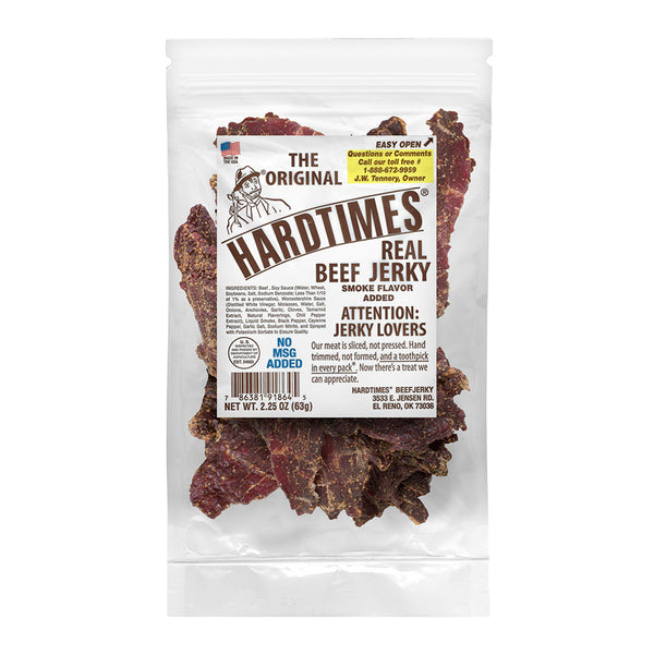 package of hard times original beef jerky