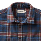 Close up of collar and uppermost buttons of Crater Shirt