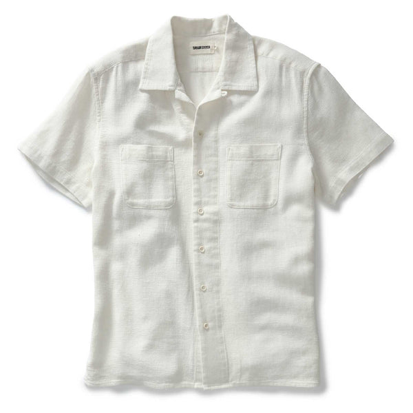 The Conrad Shirt in Vintage White Linen
