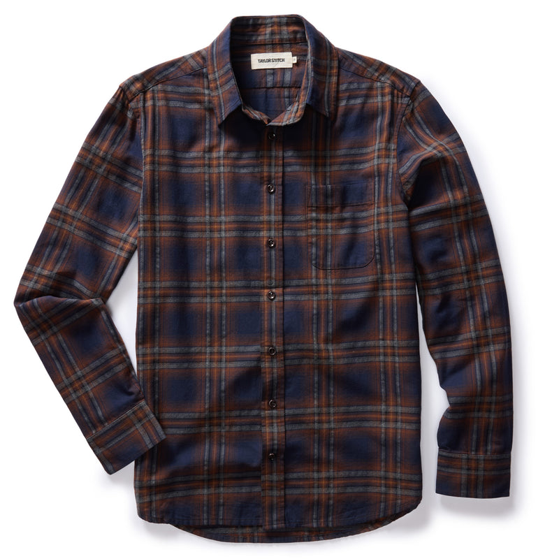 Taylor Stitch California Shirt in Twilight Plaid Cotton Twill
