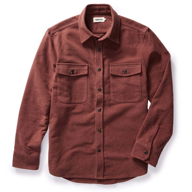 The Maritime Shirt in Black Cherry Moleskin