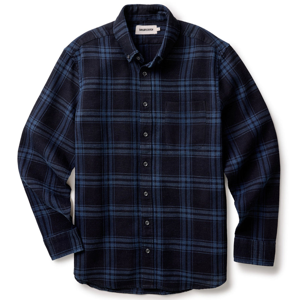 deres デレス Étoile Étoile shirt ネイビー 18th The Jack | Deep Indigo Plaid Waffle – Fontenelle Supply Co.